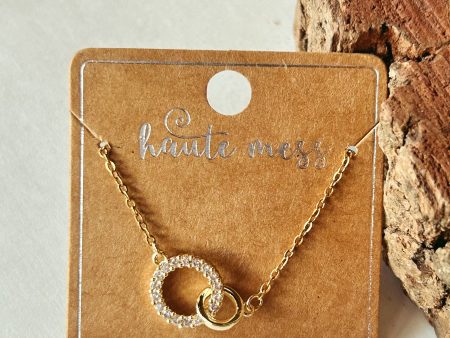 Double Hoop Gold Necklace DHG Online Sale