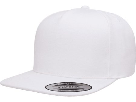 Adult 5-Panel Structured Flat Visor Classic Snapback Cap Sale