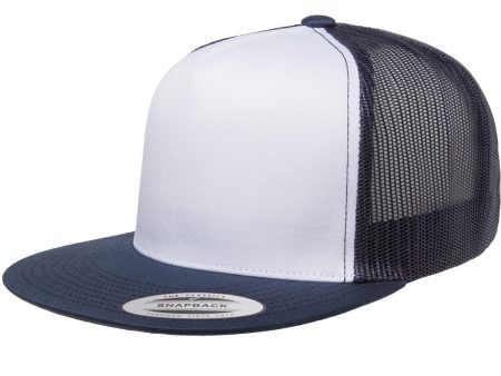 Adult Classic Trucker With White Front Panel Cap For Discount