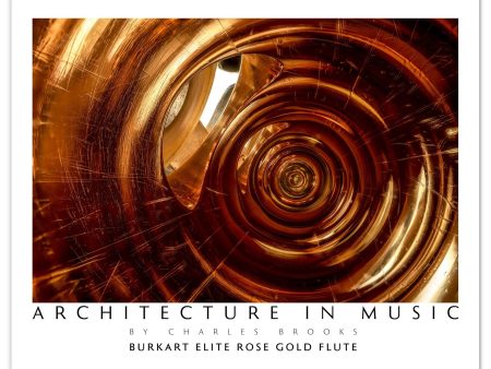 14k Burkart Elite Rose Gold Flute. Poster. EU&UK For Sale